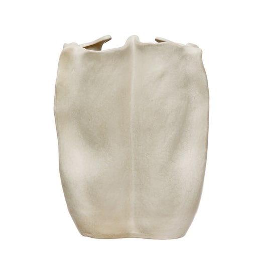 Hello Honey® 15" Natural Modern Organically Shaped Stoneware Vase